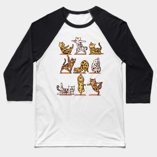 Bengal Cat Yoga Baseball T-Shirt